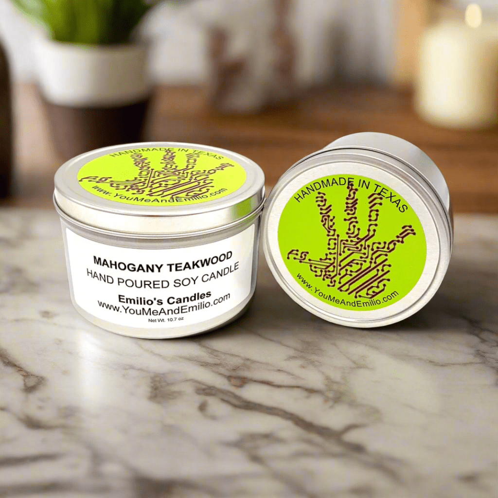 Mahogany Teakwood Soy Candle - You Me and Emilio