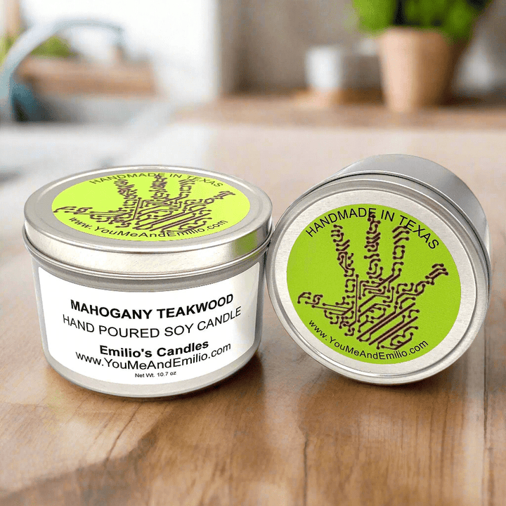 Mahogany Teakwood Soy Candle - You Me and Emilio