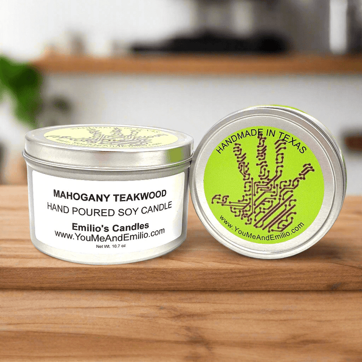 Mahogany Teakwood Soy Candle - You Me and Emilio