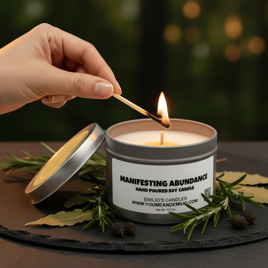 Manifesting Abundance Soy Candle - You Me and Emilio