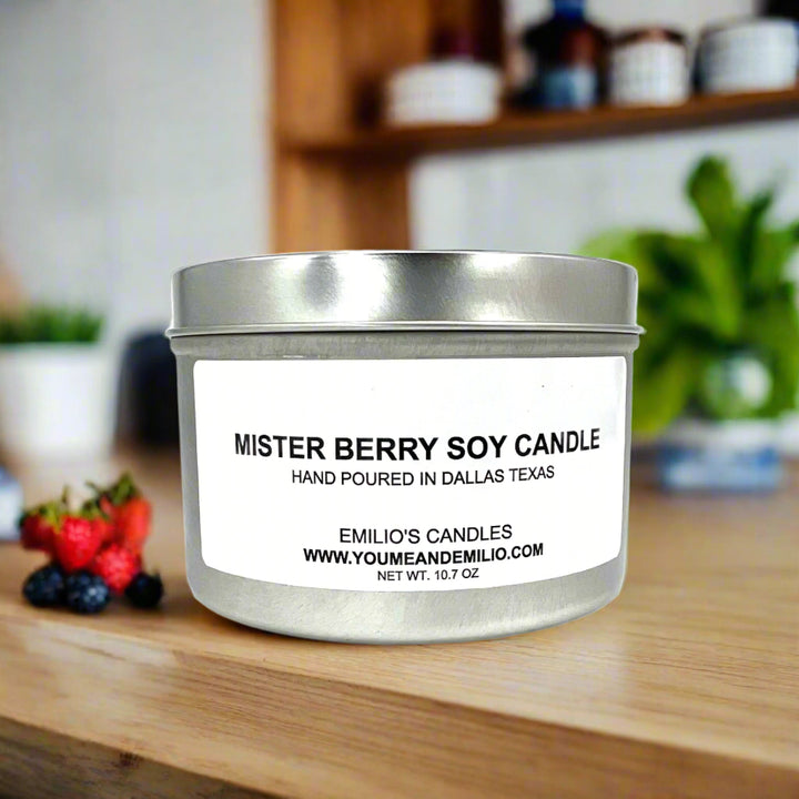 Mister Berry&nbsp;Soy Candle &nbsp;

Introducing the Mister Berry Soy Candle, a luxurious fragrance that combines the soothing aromas of succulent berries with the indulgent notes of freshly-whipped cream. This enchanting scent creates an irresistible smooth and fruity ambiance, perfect for enhancing any space.

The aroma of this candle is a delightful blend of luscious berries, offering a medley of sweet and tart notes. Imagine the juicy goodness of ripe strawberries, blackberries, and raspberries, coming 