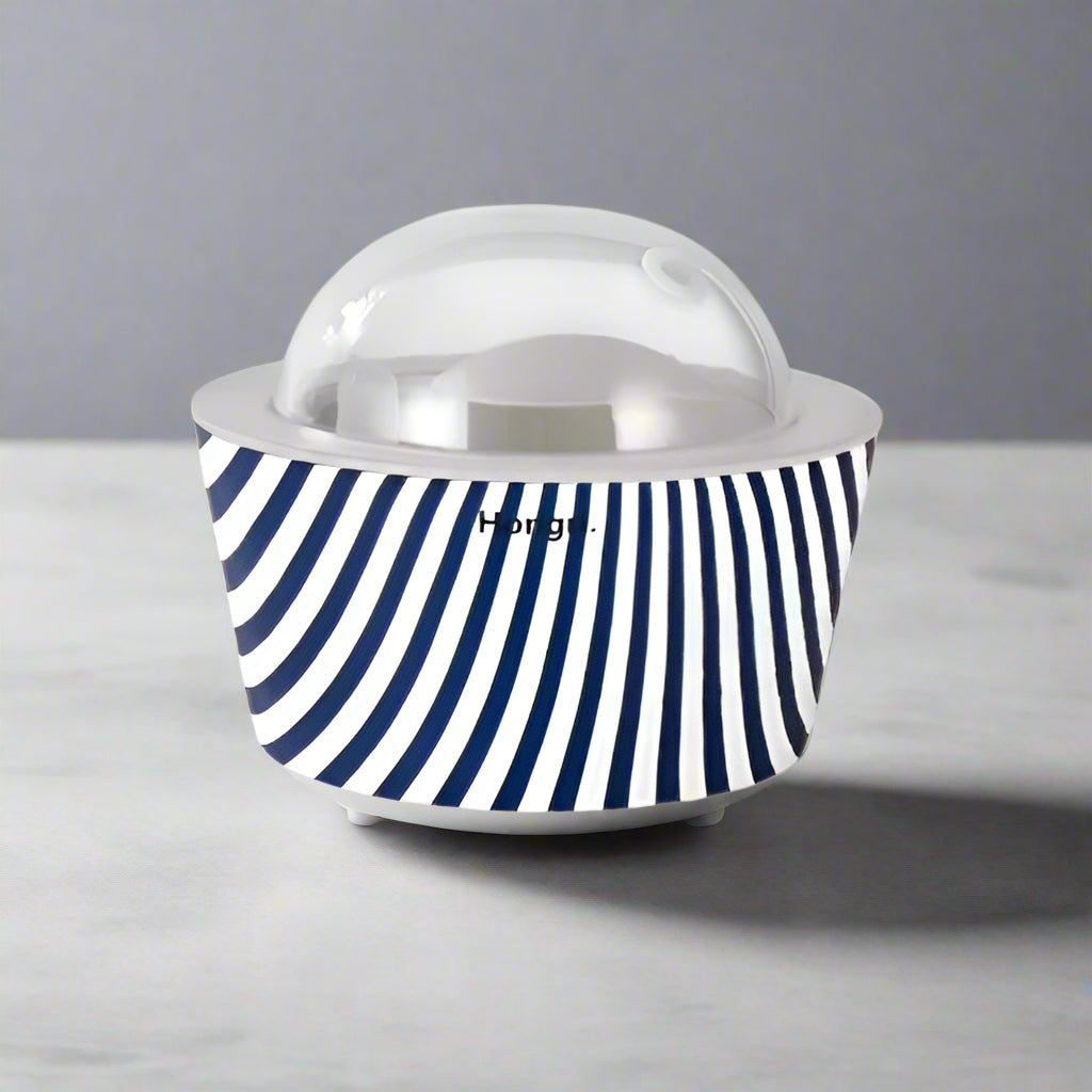 Navy Blue & White Stripes Essential & Fragrance Oil Diffuser - You Me and Emilio