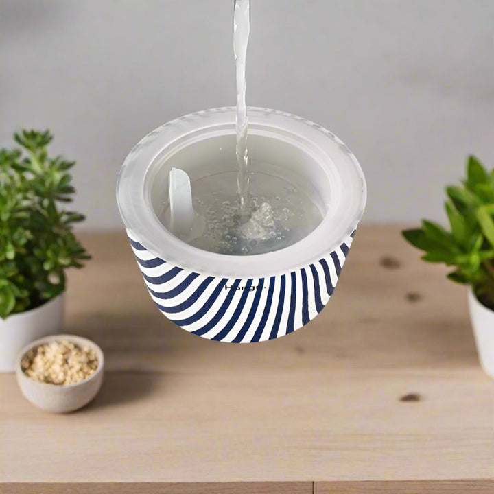Navy Blue & White Stripes Essential & Fragrance Oil Diffuser - You Me and Emilio