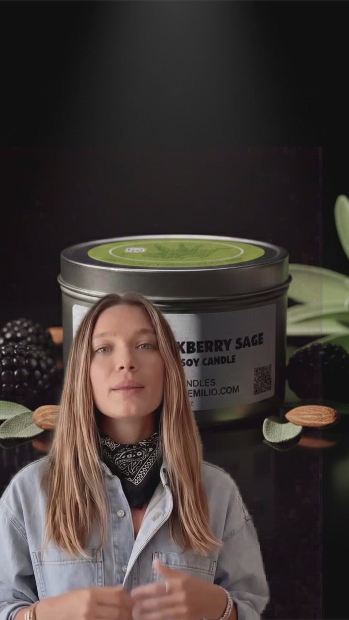 Almond Blackberry Sage Soy Candle