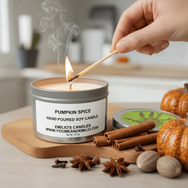 Pumpkin Spice Soy Candle - You Me and Emilio