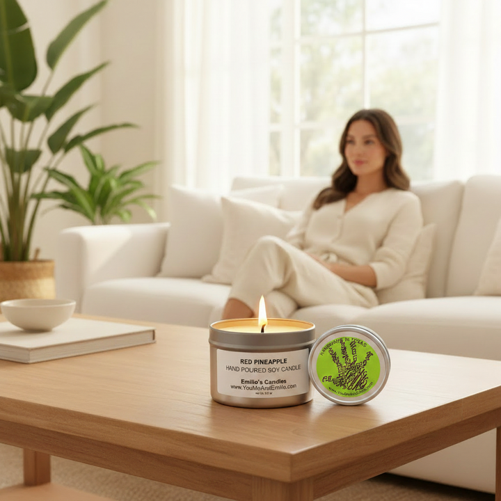 Red Pineapple Soy Candle