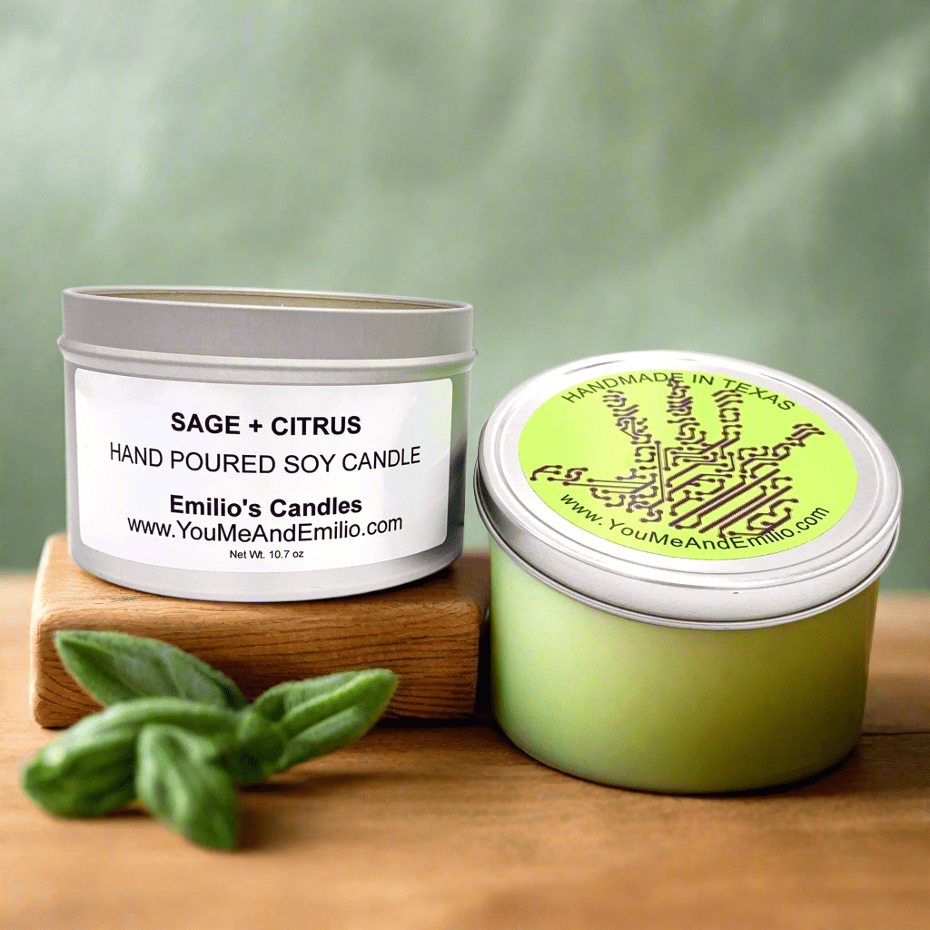 Sage & Citrus Soy Candle - You Me and Emilio