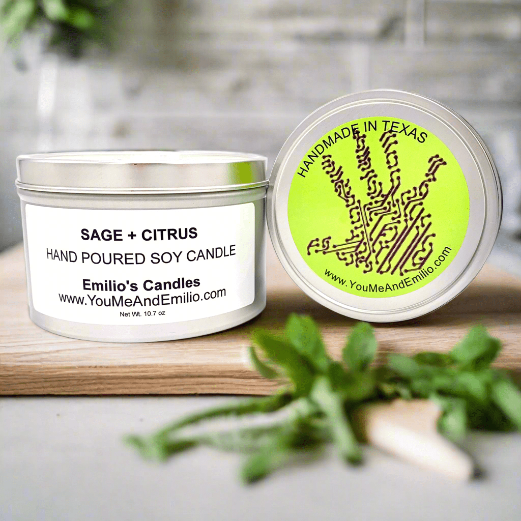 Sage & Citrus Soy Candle - You Me and Emilio