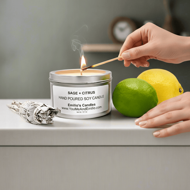 Sage & Citrus Soy Candle - You Me and Emilio