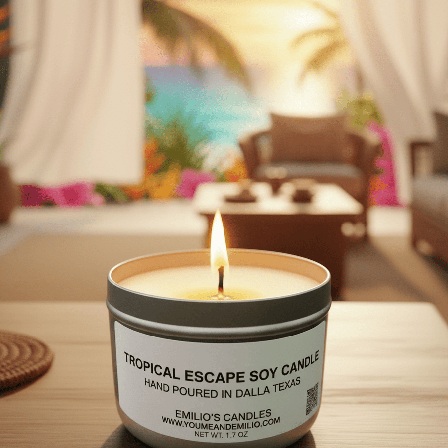 Tropical Escape Soy Candle - You Me and Emilio