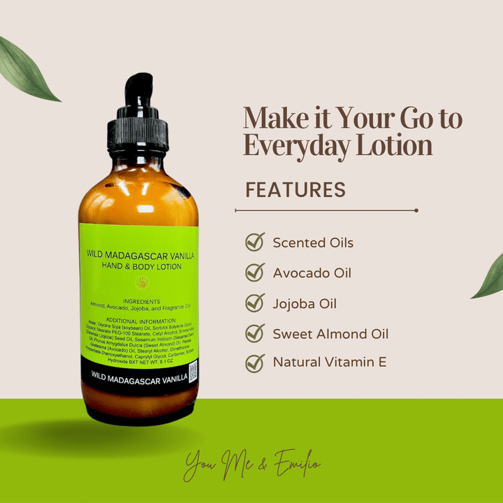 Wild Madagascar Vanilla Hand & Body Lotion - You Me and Emilio