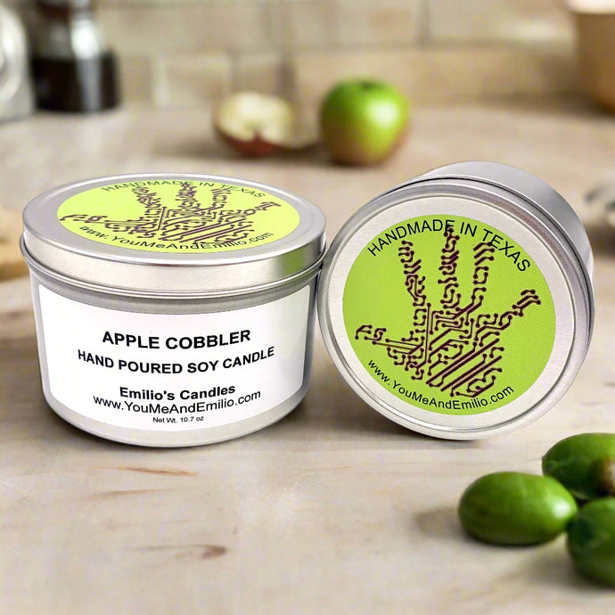 The fragrance of this candle is designed to replicate the mouth-watering scent of a freshly baked apple cobbler. It combines the sweet and tangy aroma of juicy apples, warm cinnamon, and a hint of buttery pastry. The scent is comforting, inviting, and reminiscent of homemade desserts.