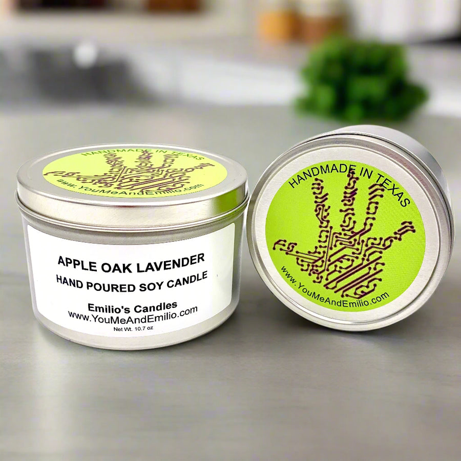 Apple Oak Lavender Soy Candle

Introducing the Apple Oak Lavender Soy Candle, a perfect blend of fruity sweetness, woody notes, and calming lavender. Immerse yourself in the pure fragrant experience of this exquisite candle.

The Apple Oak Lavender Soy Candle brings together the refreshing scent of juicy apples, the warm and earthy aroma of oakwood, and the soothing essence of lavender. This harmonious blend creates a captivating ambiance that uplifts your senses and creates a serene atmosphere.