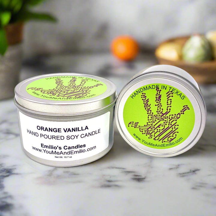 Orange Vanilla Soy Candle – A bright, creamy blend of fresh citrus and smooth vanilla, hand-poured for a clean and uplifting burn.