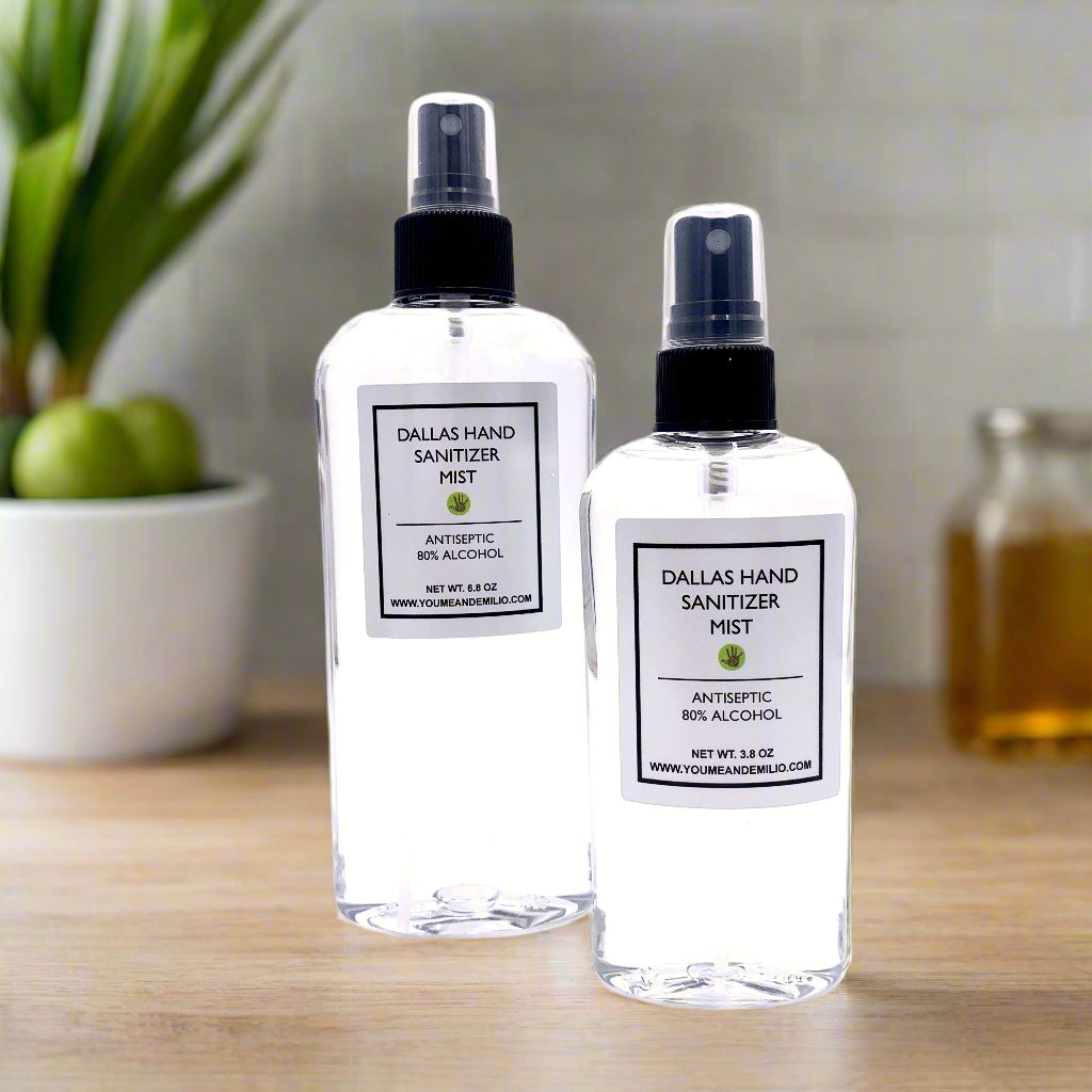 Dallas Hand Sanitizer Mist

The Dallas Hand Sanitizer Mist is a handcrafted product that brings a radiant blend of fragrance notes to your sanitizing routine. With a combination of fir, lemon, orange, rosemary, jasmine, lily of the valley, musk, vetiver, and rosewood, this mist offers a delightful and invigorating scent.