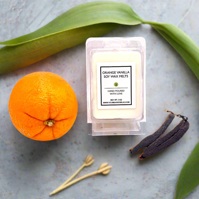 Orange Vanilla Soy Wax Melts – Refreshing Citrus & Creamy Aroma. A delightful blend of bright orange and smooth vanilla creates an uplifting and balanced fragrance. Made with pure soy wax and premium fragrance oils for a clean, long-lasting scent. Perfect for adding energy and tranquility to any space.