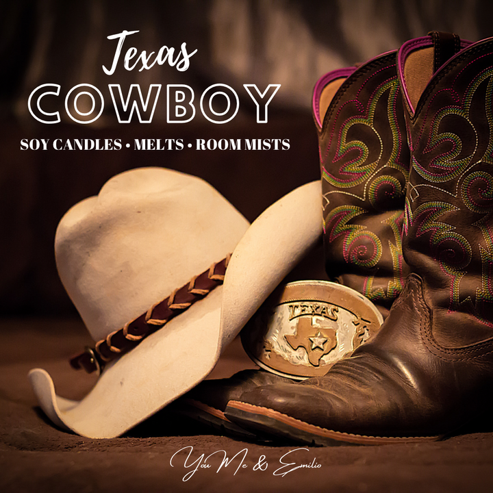 Crafted with eco-friendly soy wax, our Texas Cowboy Soy Candle offers a clean, long-lasting burn filled with rugged sophistication.
