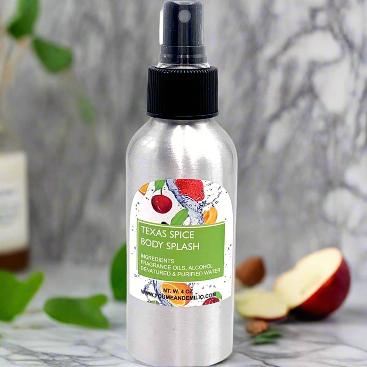 Handcrafted Texas Spice Body Splash with Apple and Clover Fragrance