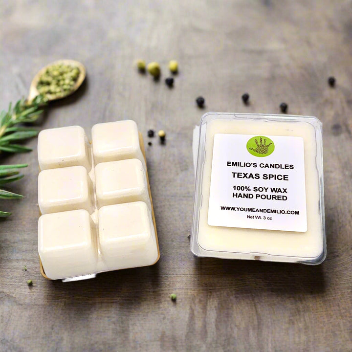 Texas Spice Soy Wax Melts in Wax Warmer – Filling the room with an invigorating, uplifting fragrance, these soy wax melts are perfect for creating a welcoming ambiance.