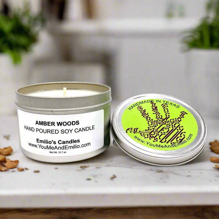 Amber Woods Soy Candle - You Me and Emilio