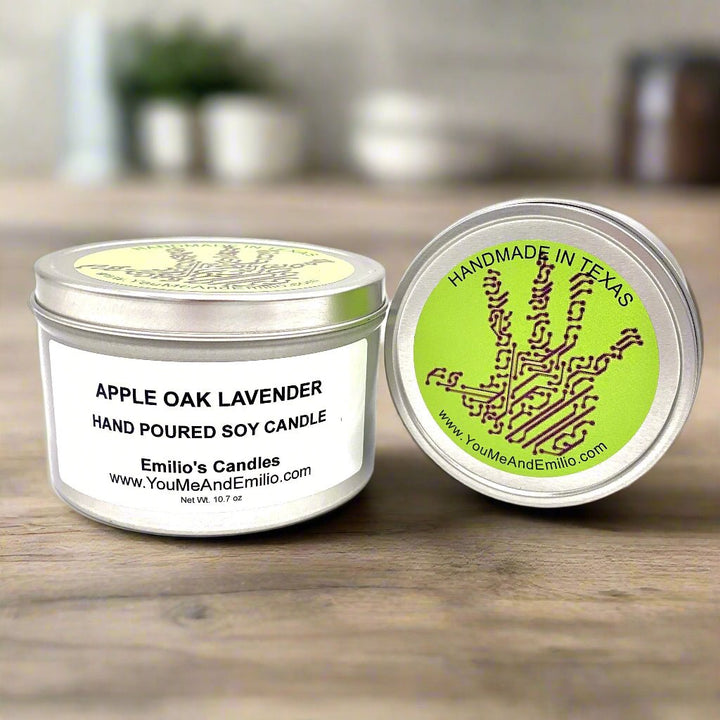 Apple Oak Lavender Soy Candle - You Me and Emilio