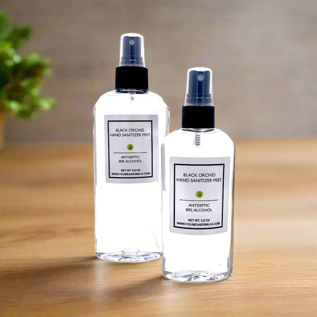 Black Orchid Hand Sanitizer Mist

The Black Orchid Hand Sanitizer Mist is a captivating blend of fragrances that combines the elegance of orchids, water lilies, and jasmine with invigorating top notes of grapefruit, bergamot, and lavender. The scent is beautifully balanced with base notes of dark purple hyacinth, fresh water, and soft musk, creating a truly mesmerizing olfactory experience.