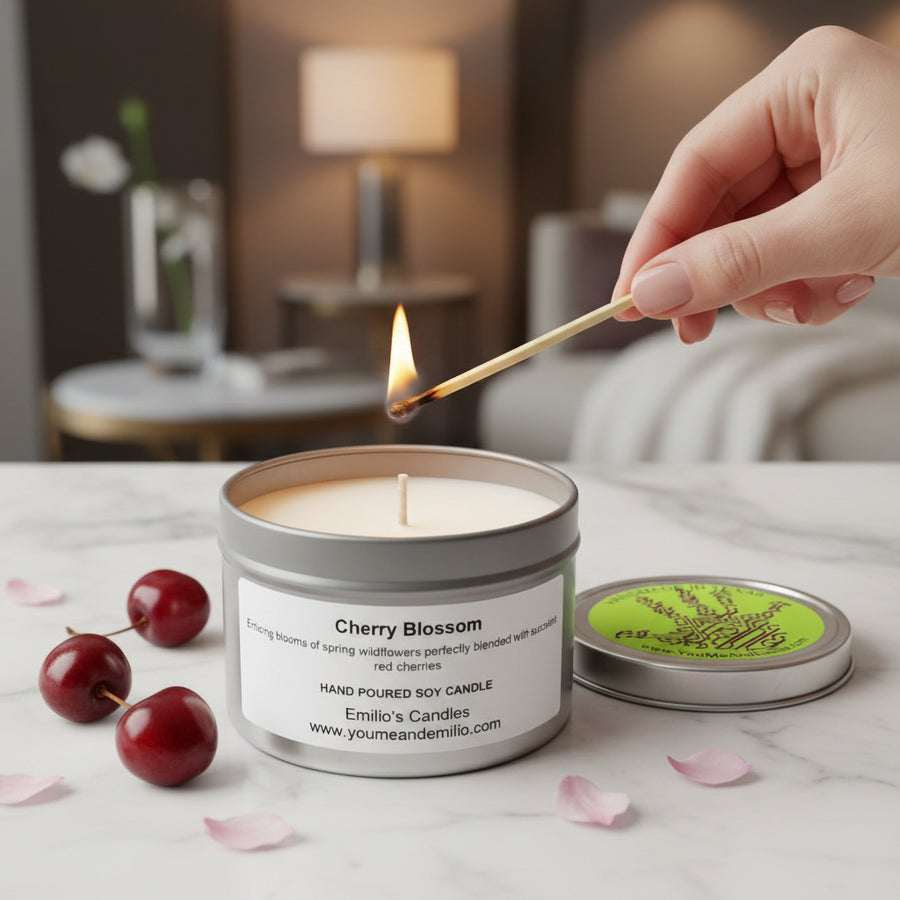 Cherry Blossom Soy Candle - You Me and Emilio