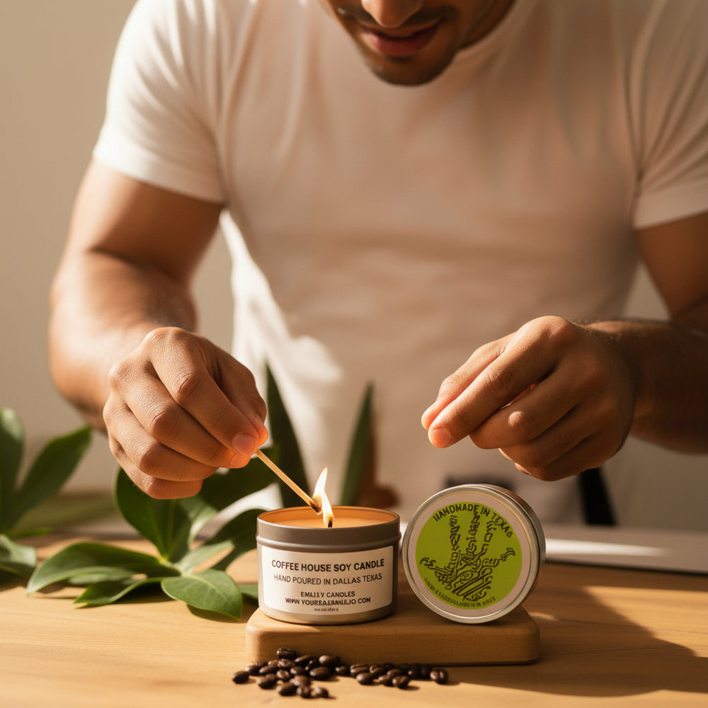 Coffee House Soy Candle - You Me and Emilio
