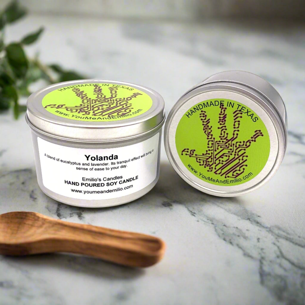 Introducing the Yolanda Soy Candle, a delightful blend of eucalyptus and lavender that delivers a refreshing, clean floral aroma. Immerse yourself in the soothing and invigorating scents of these natural ingredients, designed to help you relax and rejuvenate.