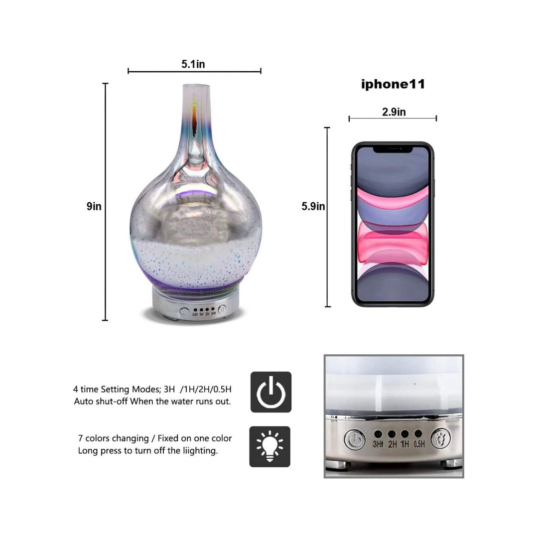 Glass Aromatherapy Diffuser - You Me and Emilio