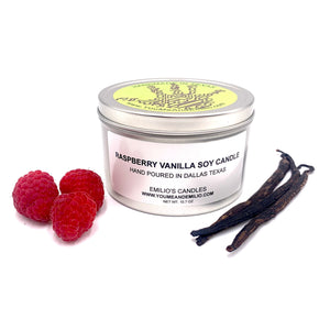 Raspberry Vanilla Soy Candle