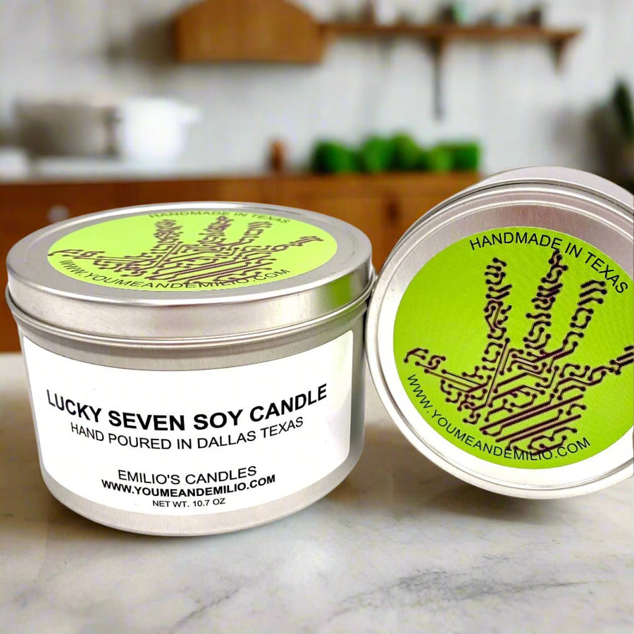 Lucky Seven Soy Candle – Lemongrass & Sage - You Me and Emilio