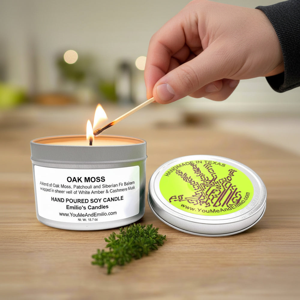 Oak Moss Soy Candle - You Me and Emilio