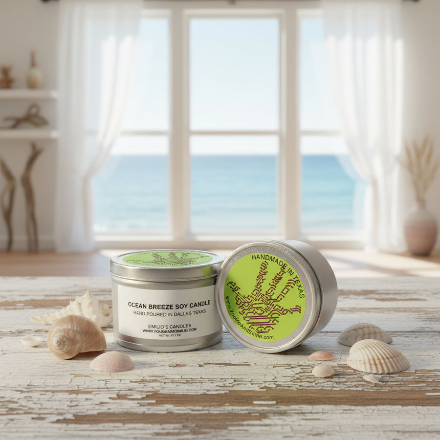 Ocean Breeze Soy Candle - You Me and Emilio