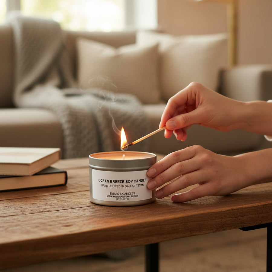Ocean Breeze Soy Candle - You Me and Emilio
