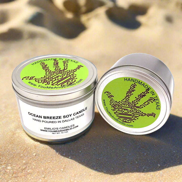 Ocean Breeze&nbsp;Soy Candle

Transport yourself to a tranquil day by the seaside with this fragrance. Notes of crisp marine and zesty citrus are fused with delicate floral undertones and subtle hints of musk. Experience the ultimate serenity with this exquisite scent.