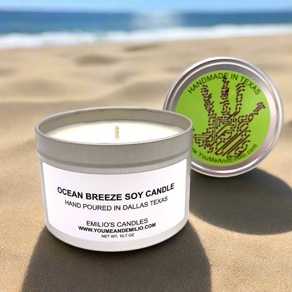 Ocean Breeze & Soy Candle

Transport yourself to a tranquil day by the seaside with this fragrance. Notes of crisp marine and zesty citrus are fused with delicate floral undertones and subtle hints of musk. Experience the ultimate serenity with this exquisite scent.