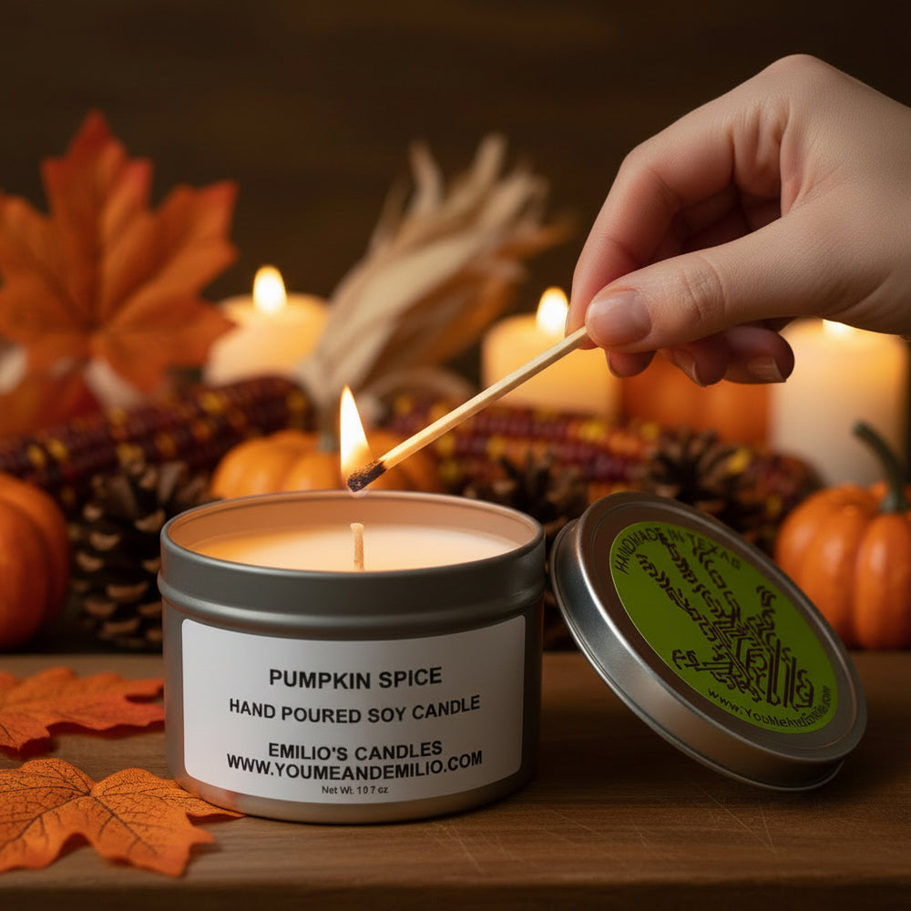 Pumpkin Spice Soy Candle - You Me and Emilio