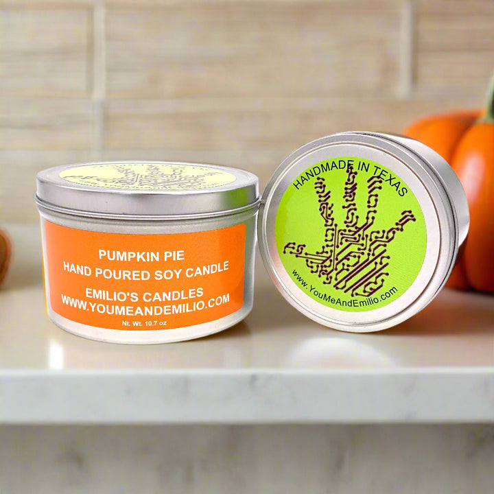 Pumpkin Pie Soy Candle

Rediscover the essence of autumn with our redesigned Pumpkin Pie Soy Candle, a true celebration of all things cozy, warm, and inviting. This handcrafted soy candle is made with our specially curated Vanilla Pumpkin Pie Fragrance Oil, which adds a unique twist to the classic pumpkin pie scent. From the moment you light it, you'll be welcomed by the tantalizing top notes of fresh orange and a hint of almond, adding a surprising layer of sweetness that complements the heart of this frag