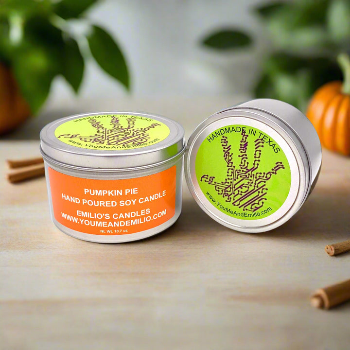 Pumpkin Pie Soy Candle

Rediscover the essence of autumn with our redesigned Pumpkin Pie Soy Candle, a true celebration of all things cozy, warm, and inviting. This handcrafted soy candle is made with our specially curated Vanilla Pumpkin Pie Fragrance Oil, which adds a unique twist to the classic pumpkin pie scent. From the moment you light it, you'll be welcomed by the tantalizing top notes of fresh orange and a hint of almond, adding a surprising layer of sweetness that complements the heart of this frag