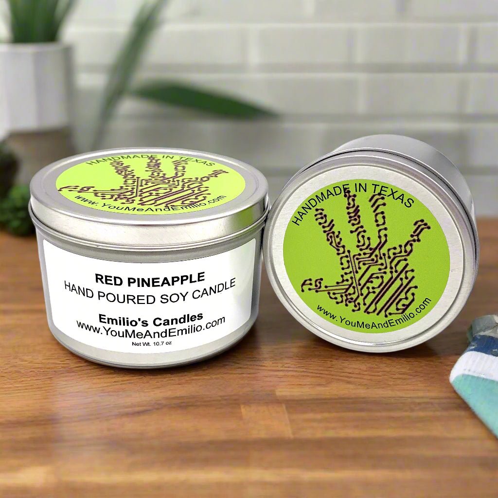Red Pineapple Soy Candle - You Me and Emilio
