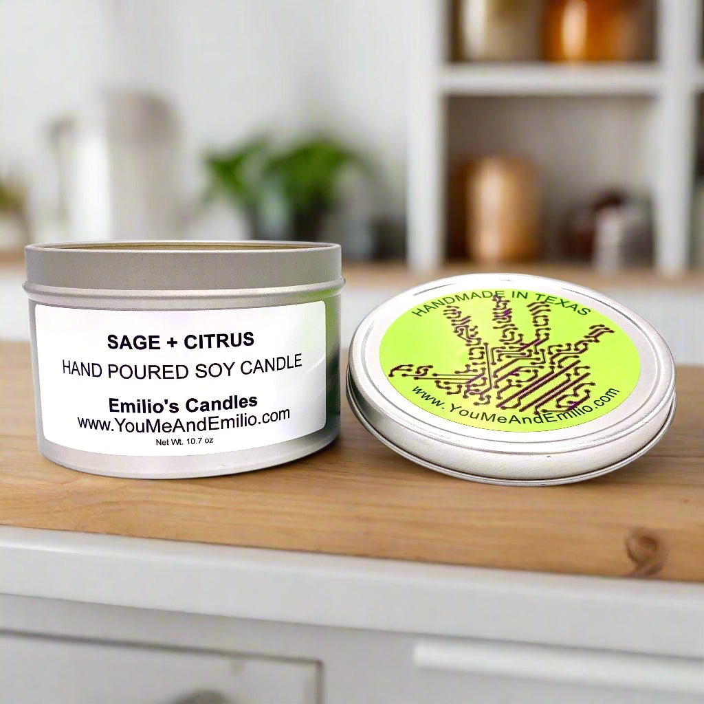 Sage & Citrus Soy Candle - You Me and Emilio