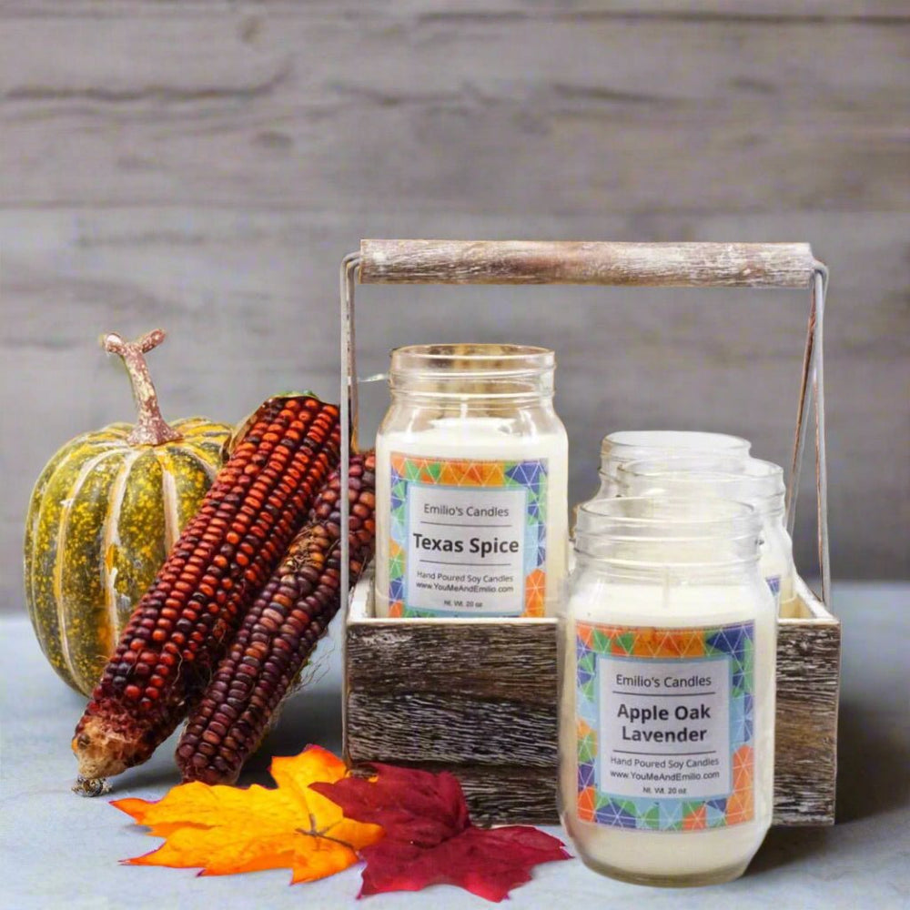 Soy Candle Mason Jars Wooden Crate | Limited Edition - You Me and Emilio