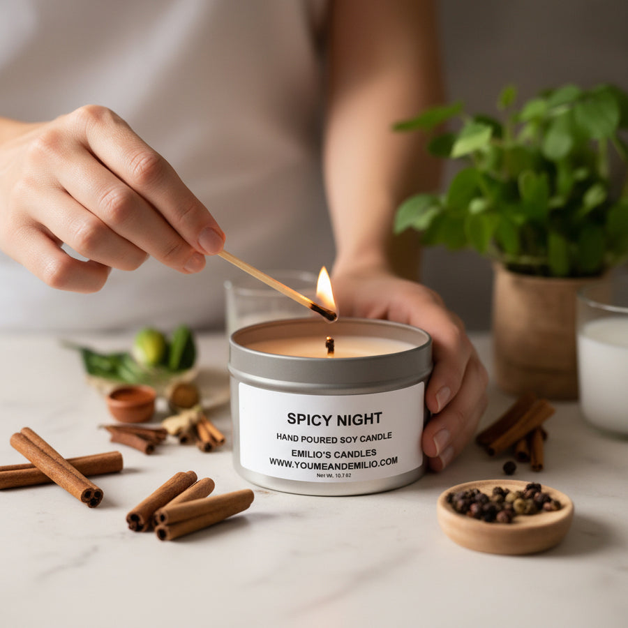 Spicy Night Soy Candle - You Me and Emilio
