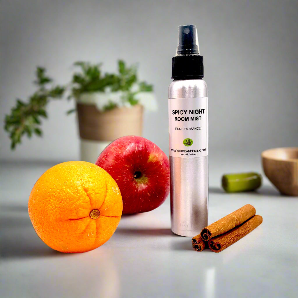 Spicy Night Room Mist

Immerse yourself in the captivating aroma of our Spicy Night Room Mist. This dynamic fragrance combines invigorating notes of cinnamon, orange peel, vanilla, baked apple, and a musky undertone, creating a truly mesmerizing scent experience.
