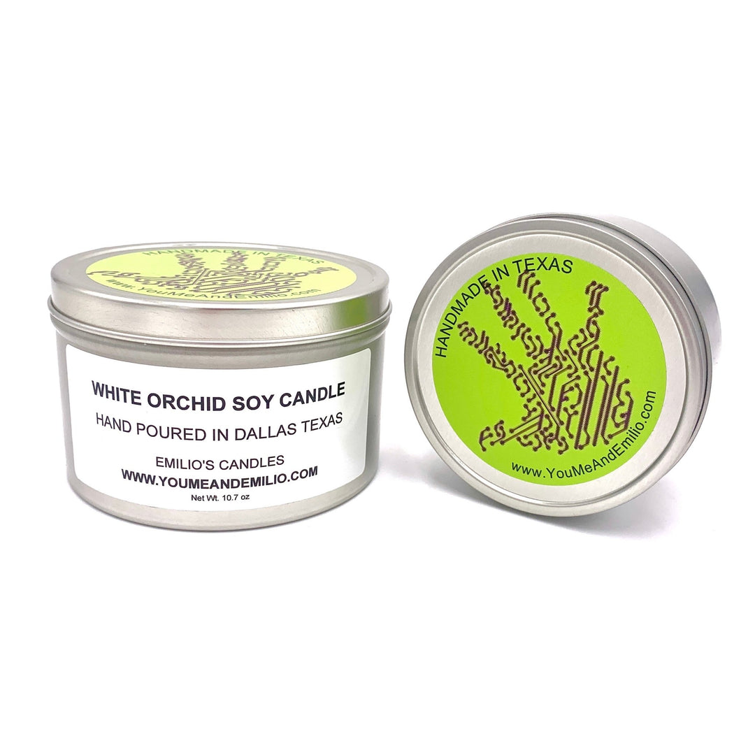 White Orchid Soy Candle - You Me and Emilio